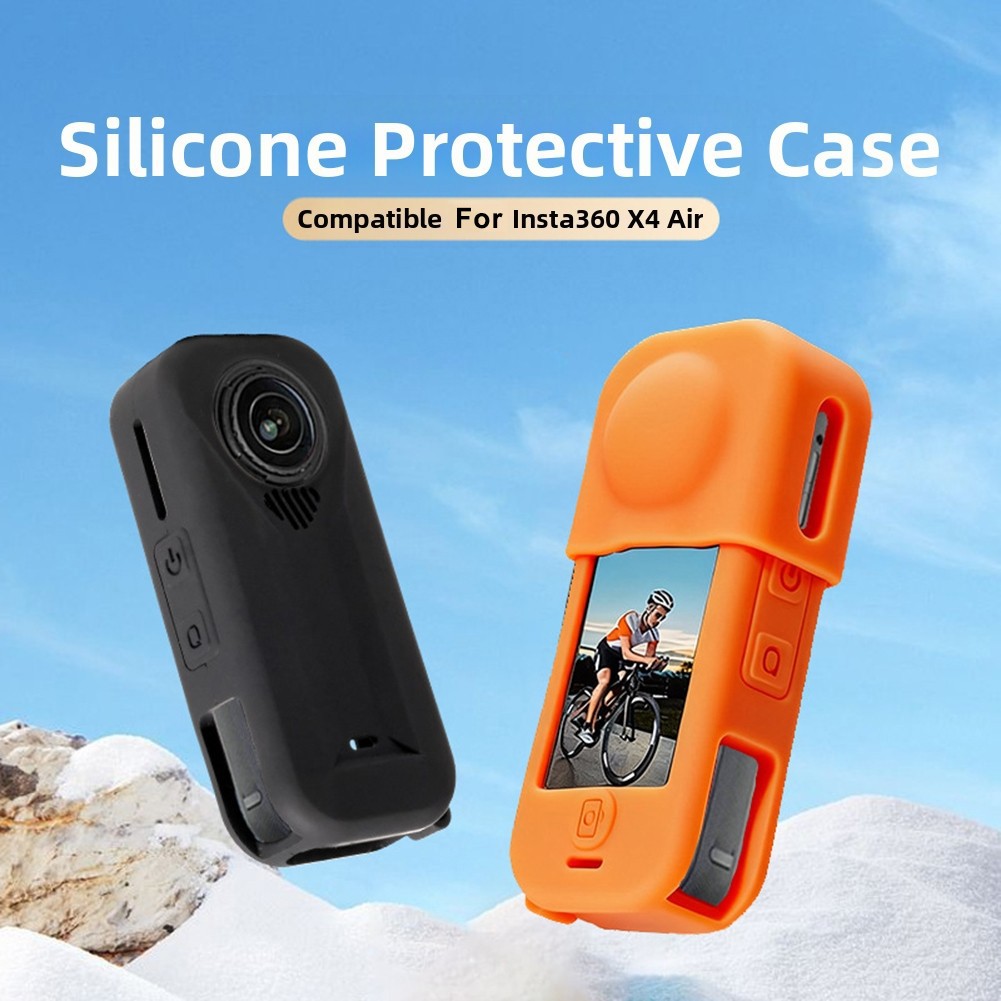 Kit Accessori 5 In 1 Per Insta360 X4 – Custodia In Silicone, Borsa EVA, Copriobiettivo, 2 Pellicole Protettive, Nero