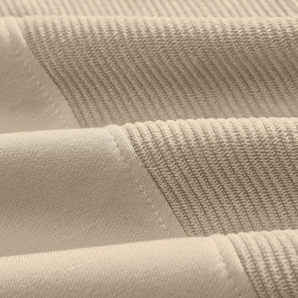 Mens Corduroy Fabric Sweatshirt Striped Texture O Neck Loose Fit Long Sleeve - Picture 20 of 26