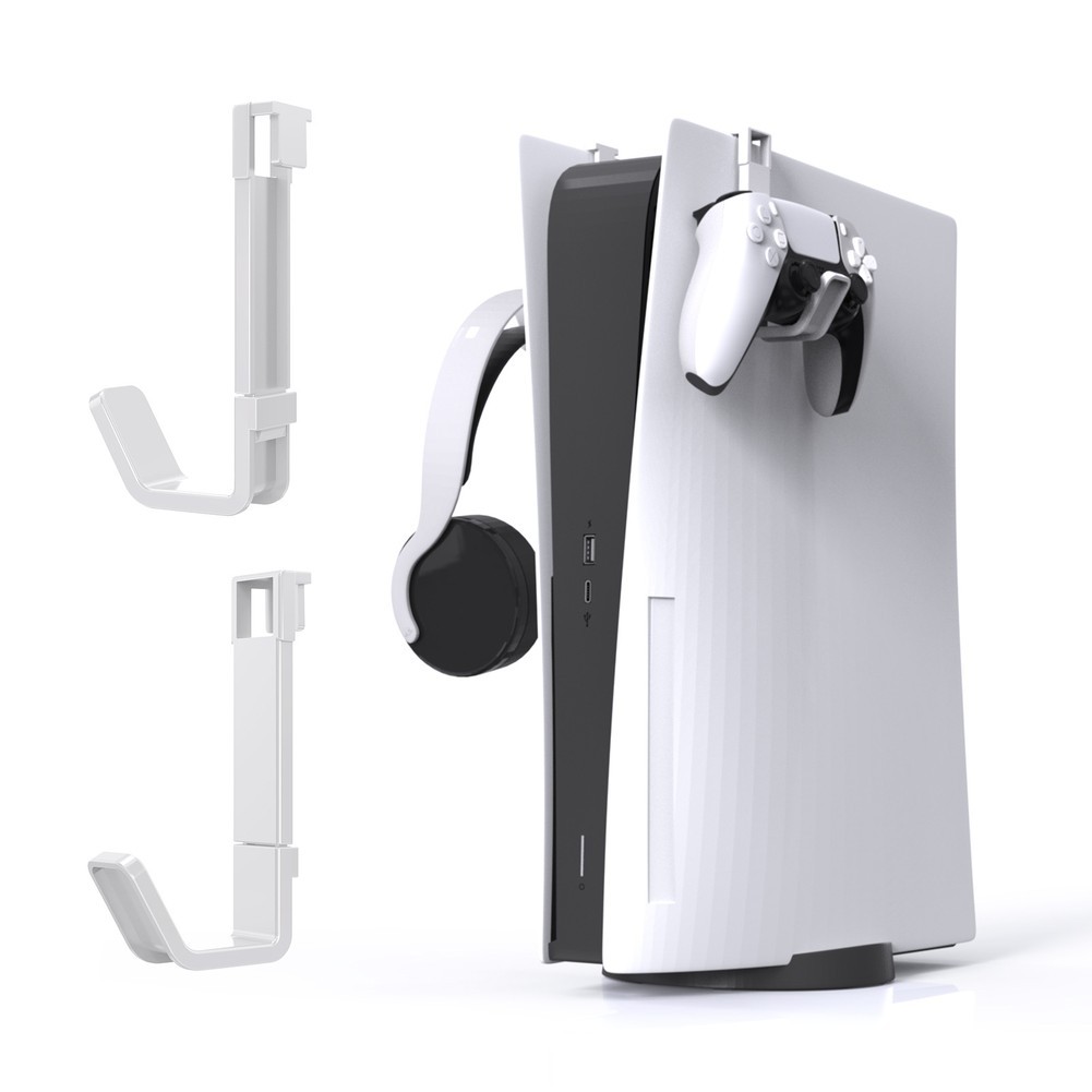 FOR PS5 CONTROLLER Headset Hanger Mount Side Storage Rack 2 Pack Holder ...
