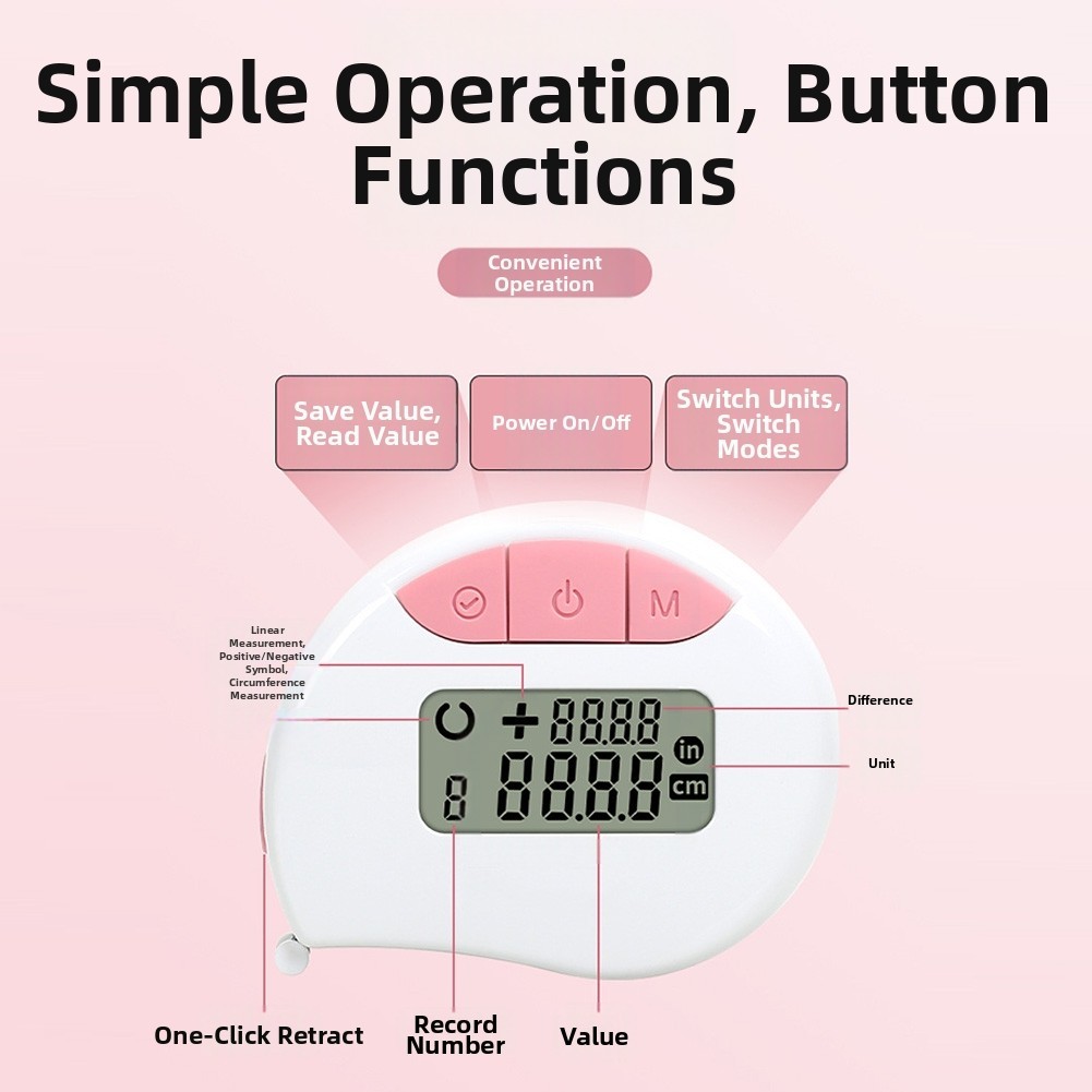 Elektronisches Maßband Lineal mit Magnetbefestigung und klarem LCD-Display - Bild 23 von 32