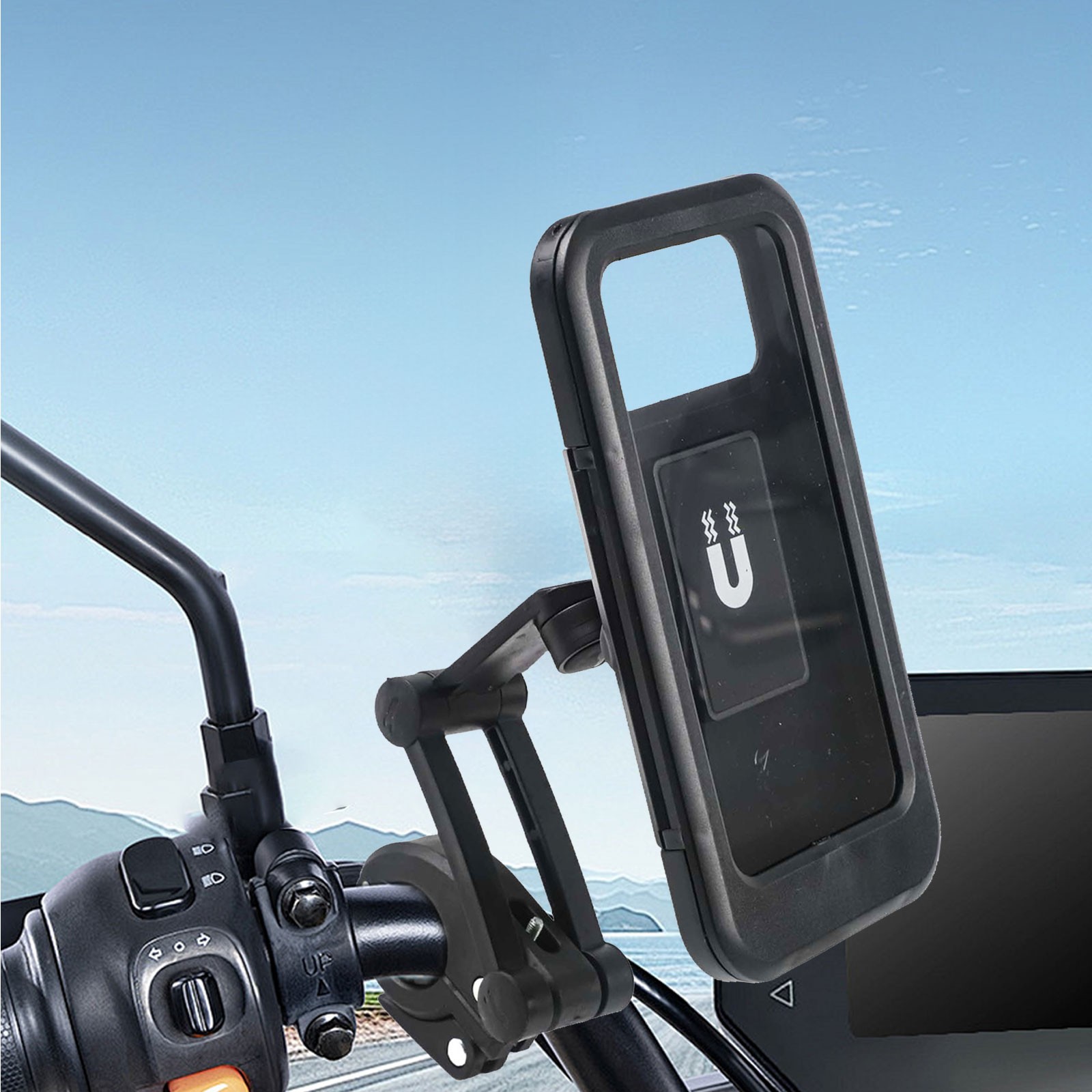 Flexible Motorcycle Phone Mount with Waterproof Protection for All Weather - Picture 17 of 27