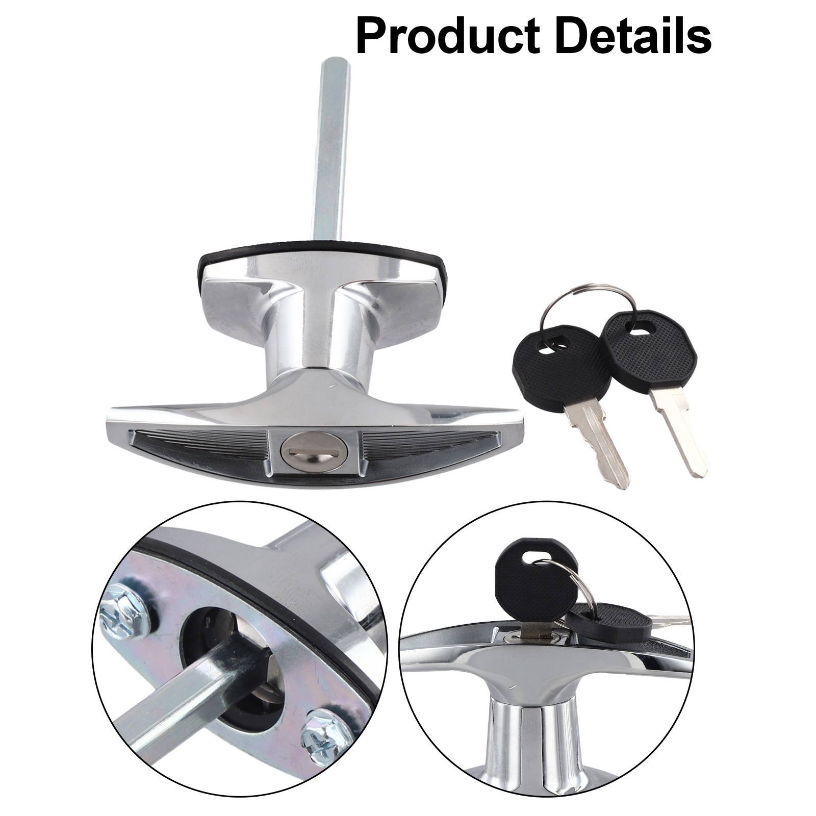 Camper Shell Lock T-Handle Locking Mechanism Camping High Security Lock