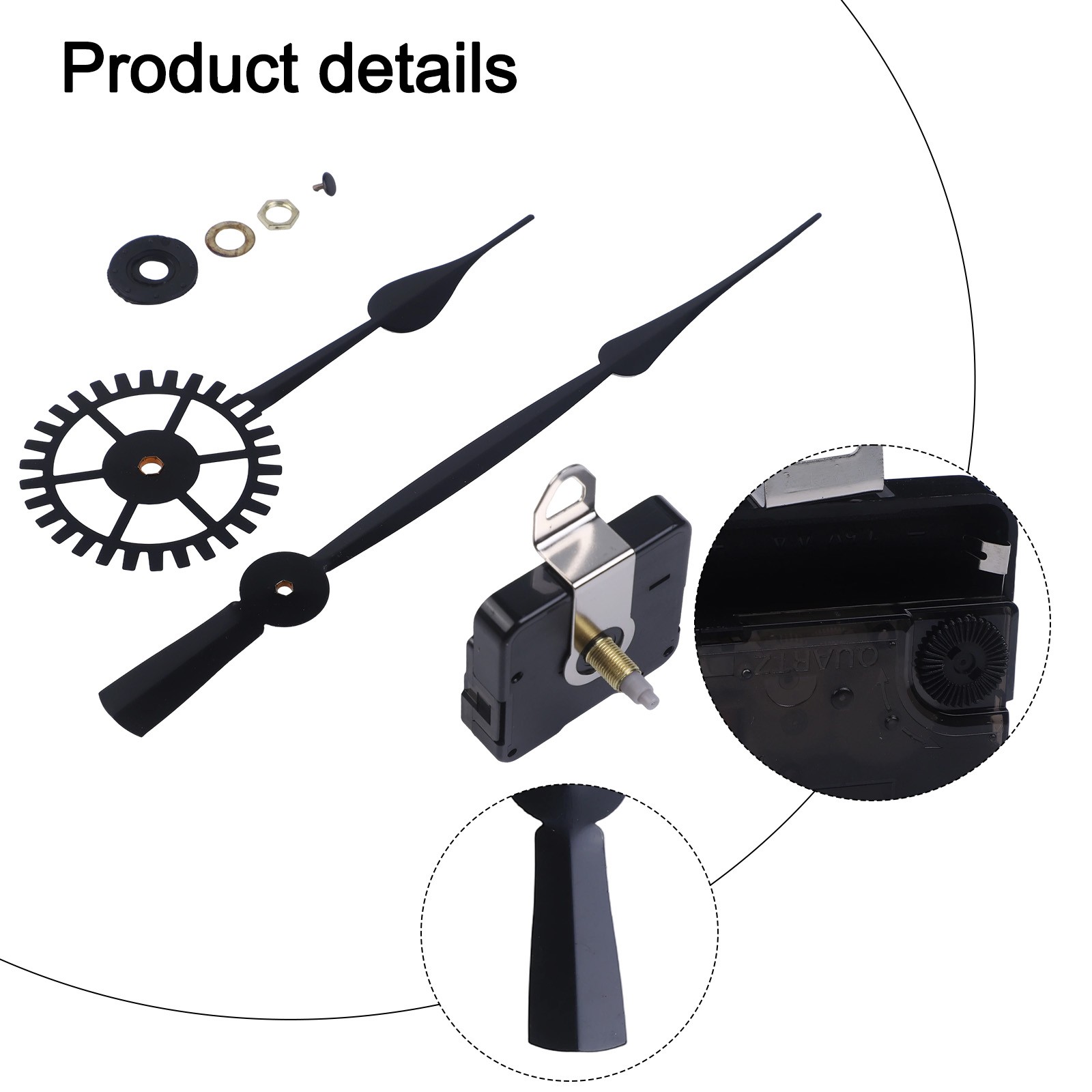 Replacement Clock Mechanism 50-60cm Clock Movement Easy To Use High Torque