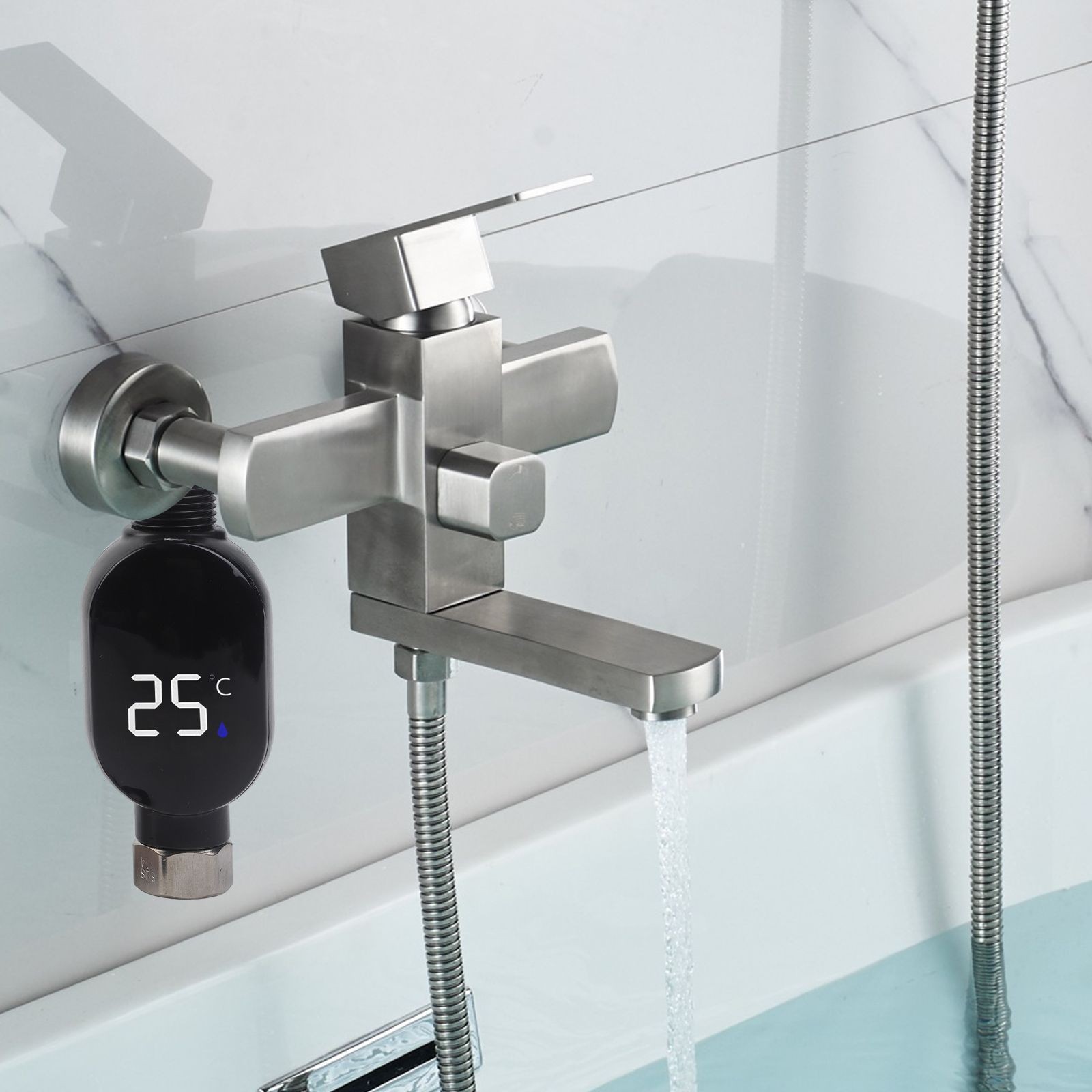 Waterproof Shower Thermometer Digital Display with Wide Temperature Range