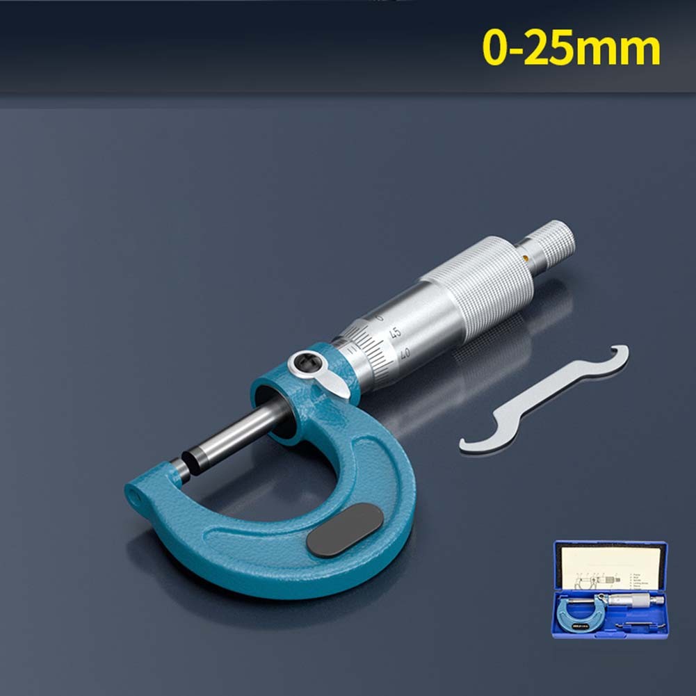 Outer Micrometer Tool for Machinists 00001 Inch Graduation 025 to 100mm Range