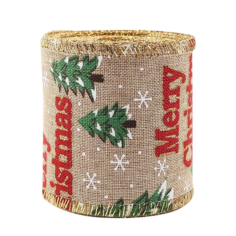 Imitation Linen Ribbon 7cm by 5 Yards Gold Silver for Decoration and Crafting - Picture 17 of 42