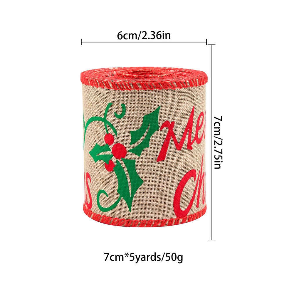 Imitation Linen Ribbon 7cm by 5 Yards Gold Silver for Decoration and Crafting - Picture 24 of 42