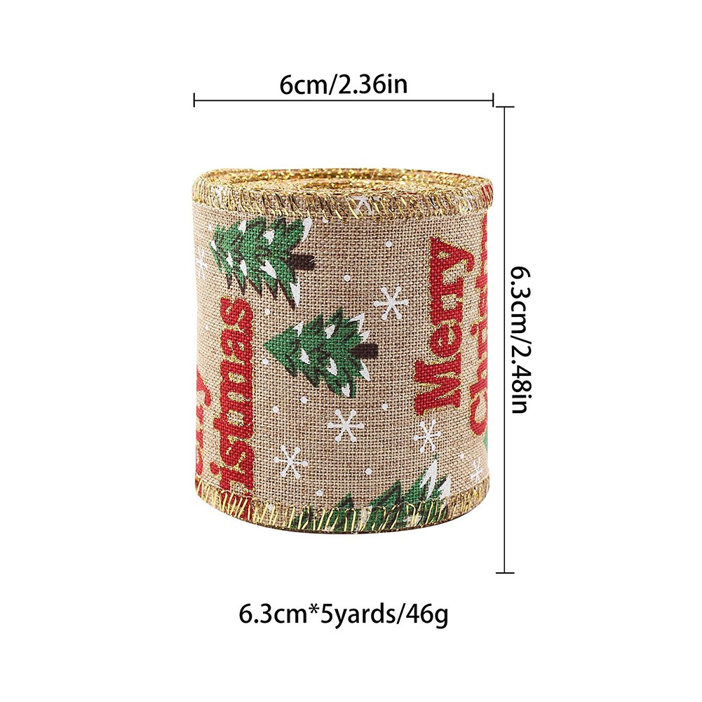 Imitation Linen Ribbon 7cm by 5 Yards Gold Silver for Decoration and Crafting - Picture 18 of 42