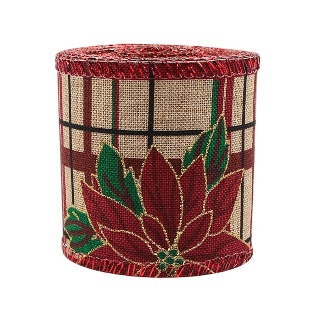 Imitation Linen Ribbon 7cm by 5 Yards Gold Silver for Decoration and Crafting - Picture 29 of 42