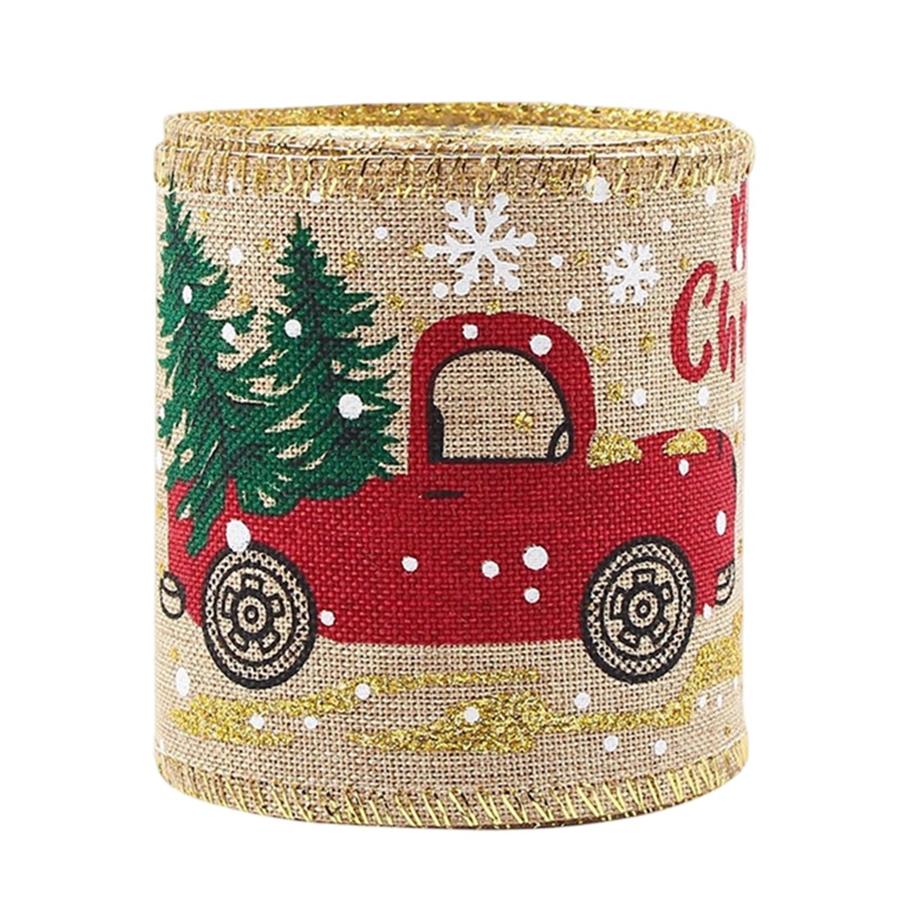 Imitation Linen Ribbon 7cm by 5 Yards Gold Silver for Decoration and Crafting - Picture 21 of 42