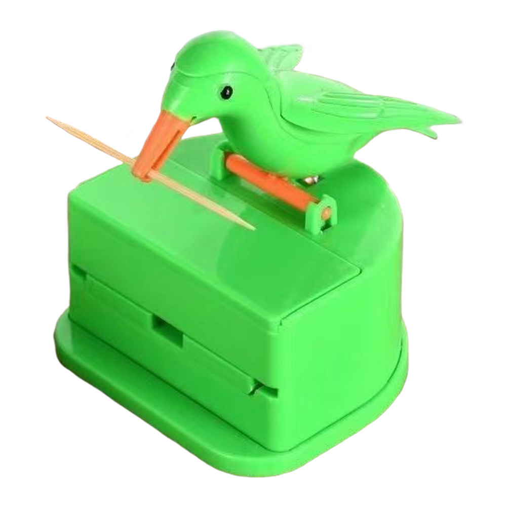 Small Plastic Bird Toothpick Dispenser with Convenient Automatic Feature