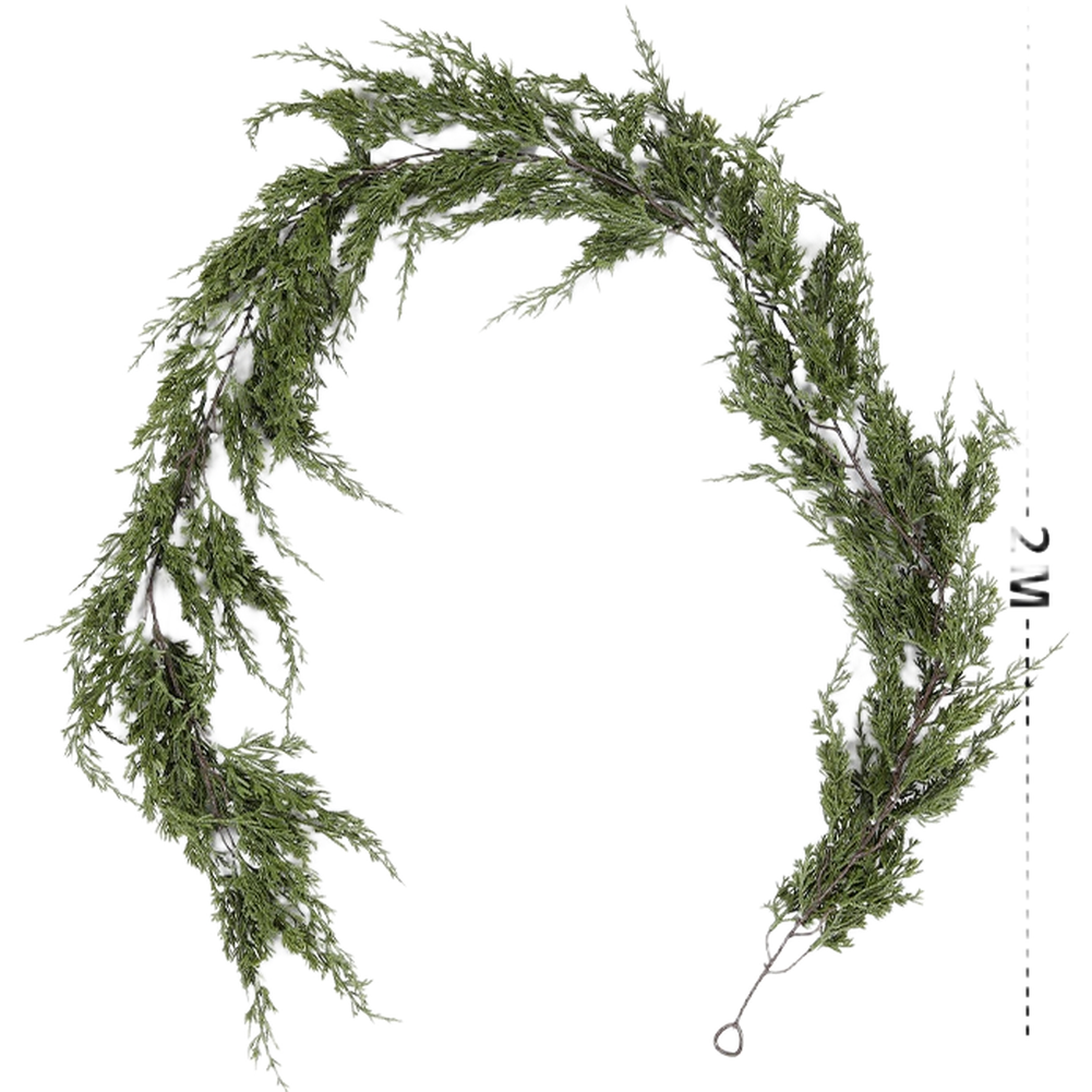 Soft PVC Faux Pine Vine Garland for Home Window Door Holiday Decoration