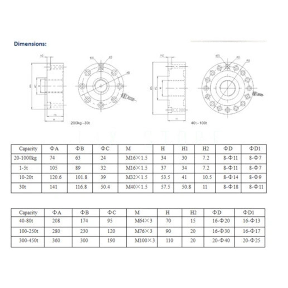 Spoke Type Load Cell DYLF102 Pressure Sensor with High Sensitivity for Weighing