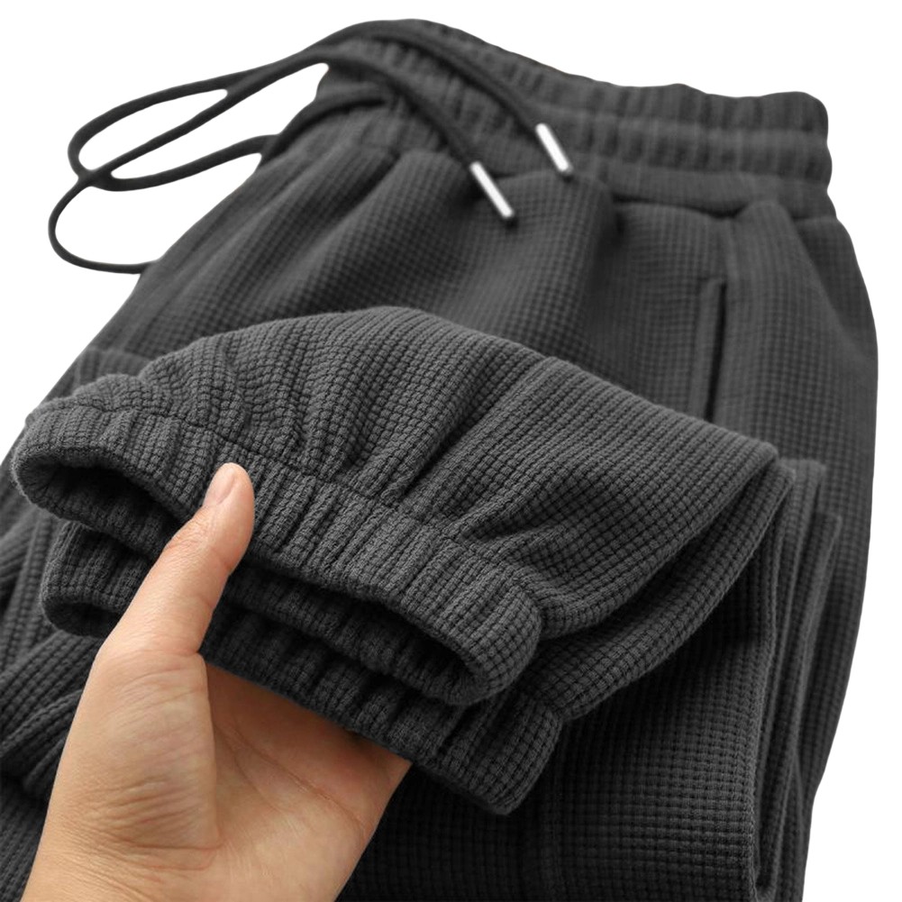 Men Plaid Trousers Tapered Fit 96%Polyester+4%Spandex Solid Color Option - Picture 40 of 47