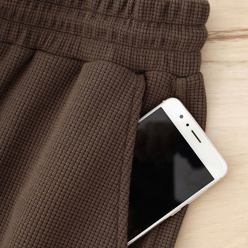 Men Plaid Trousers Tapered Fit 96%Polyester+4%Spandex Solid Color Option - Picture 38 of 47