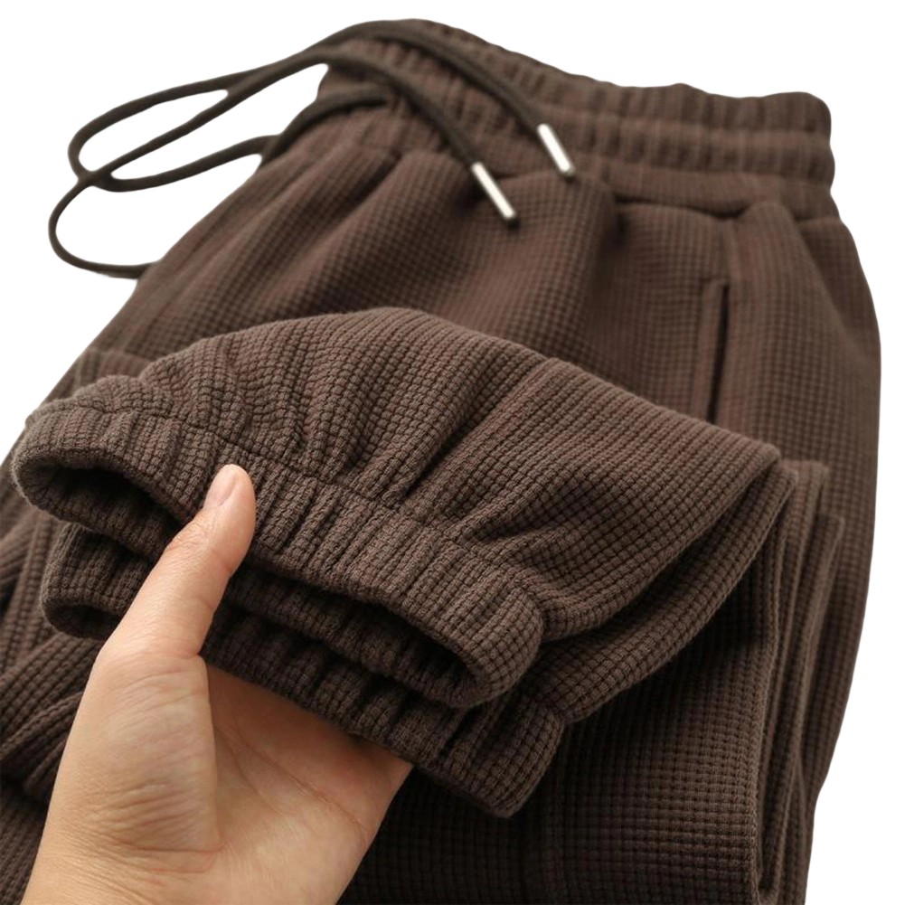 Men Plaid Trousers Tapered Fit 96%Polyester+4%Spandex Solid Color Option - Picture 28 of 47