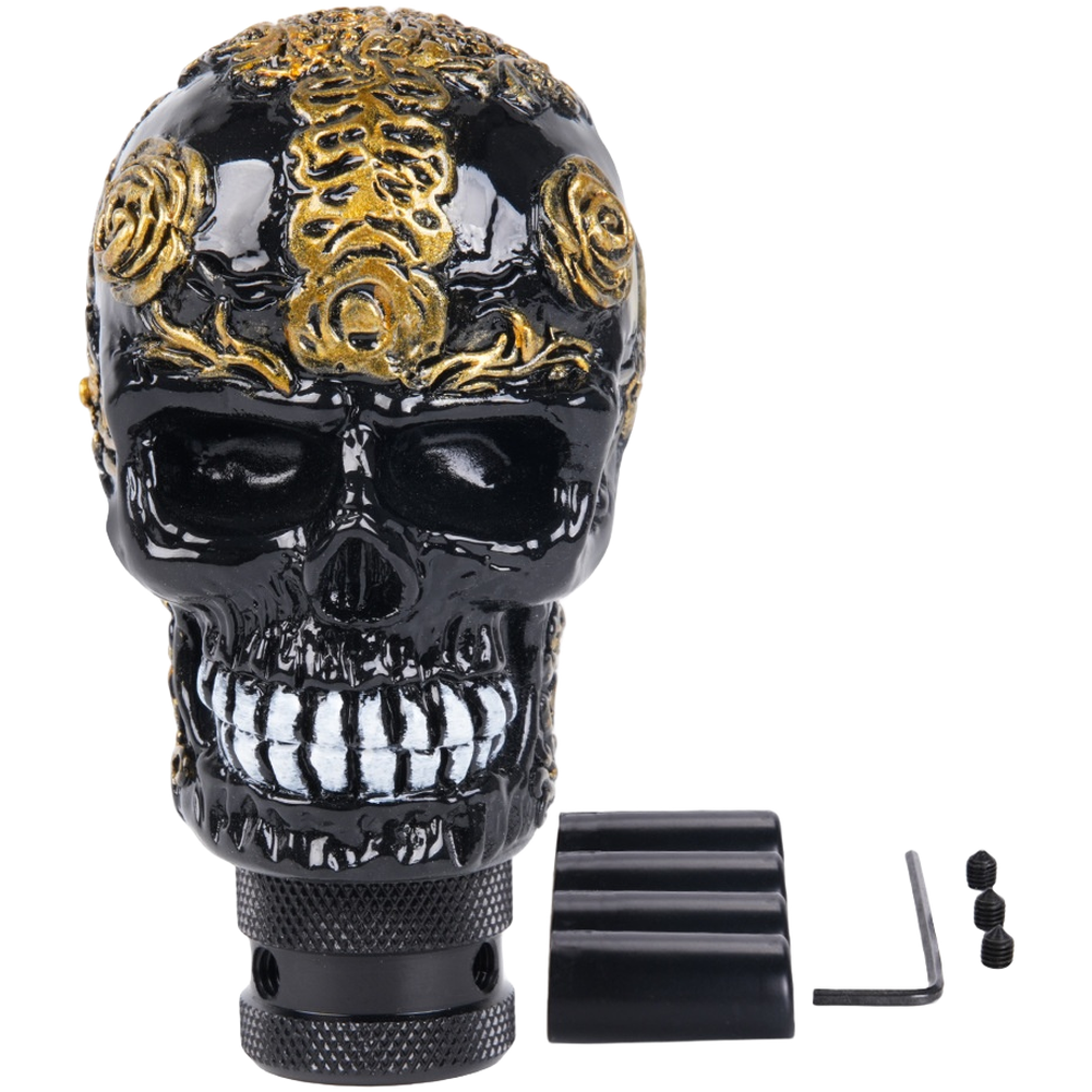 Car Gear Shift Knob with Unique Skull Design Gold Silver for Easy Installation - Picture 13 of 14