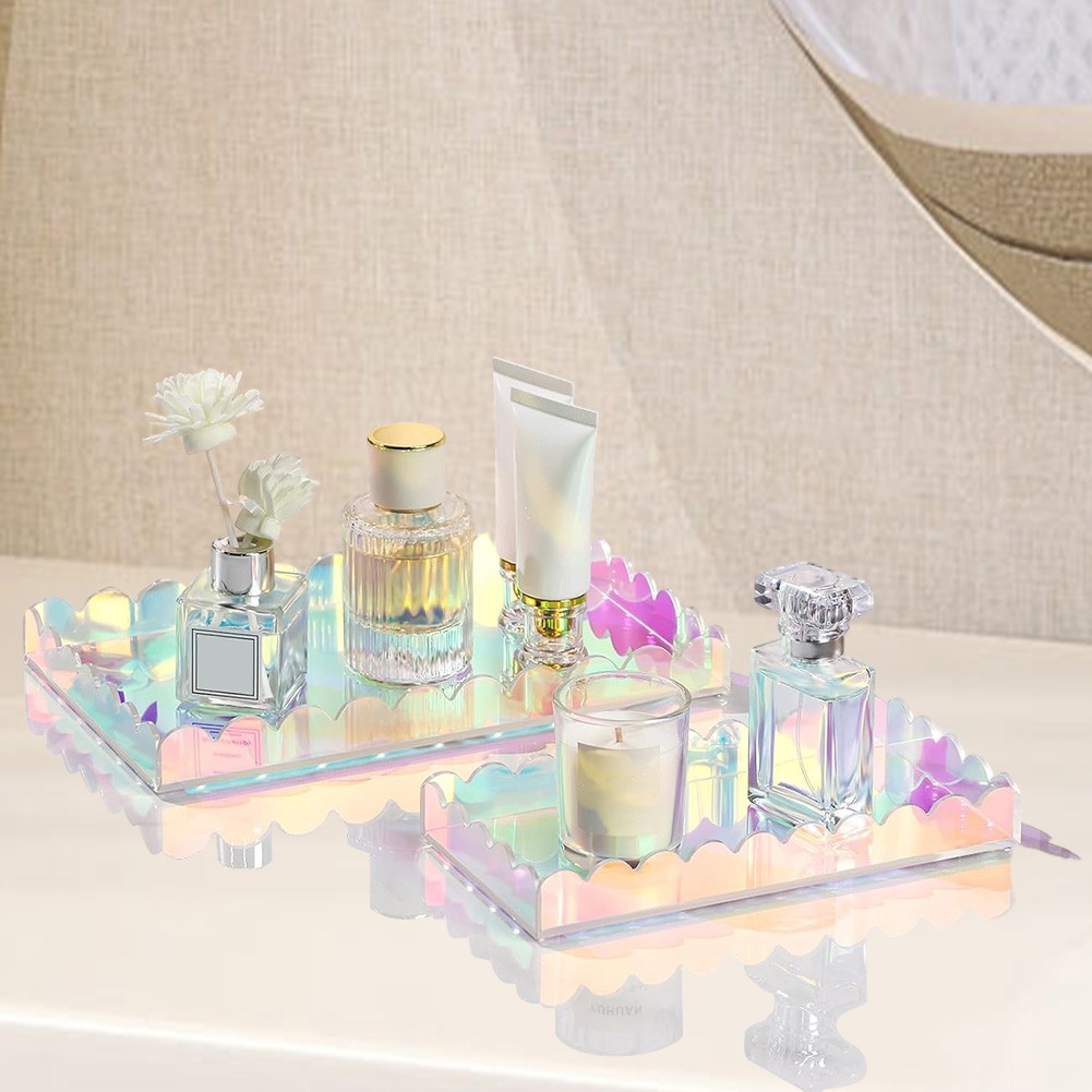 2 Pack Clear Acrylic Vanity Trays for Organizing Bathroom or Kitchen Items - Picture 23 of 24