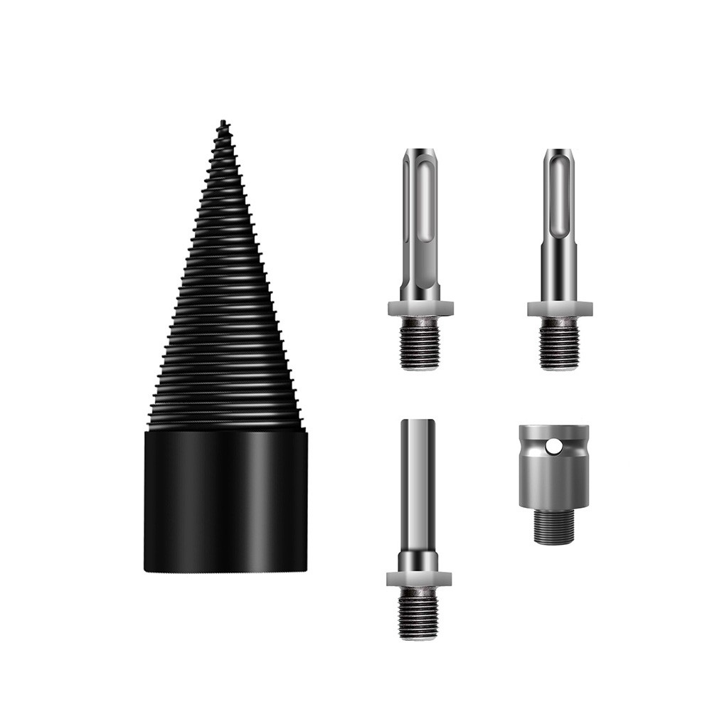 Multi Size Firewood Drill Bit Set with Hexagonal Square and Round Heads