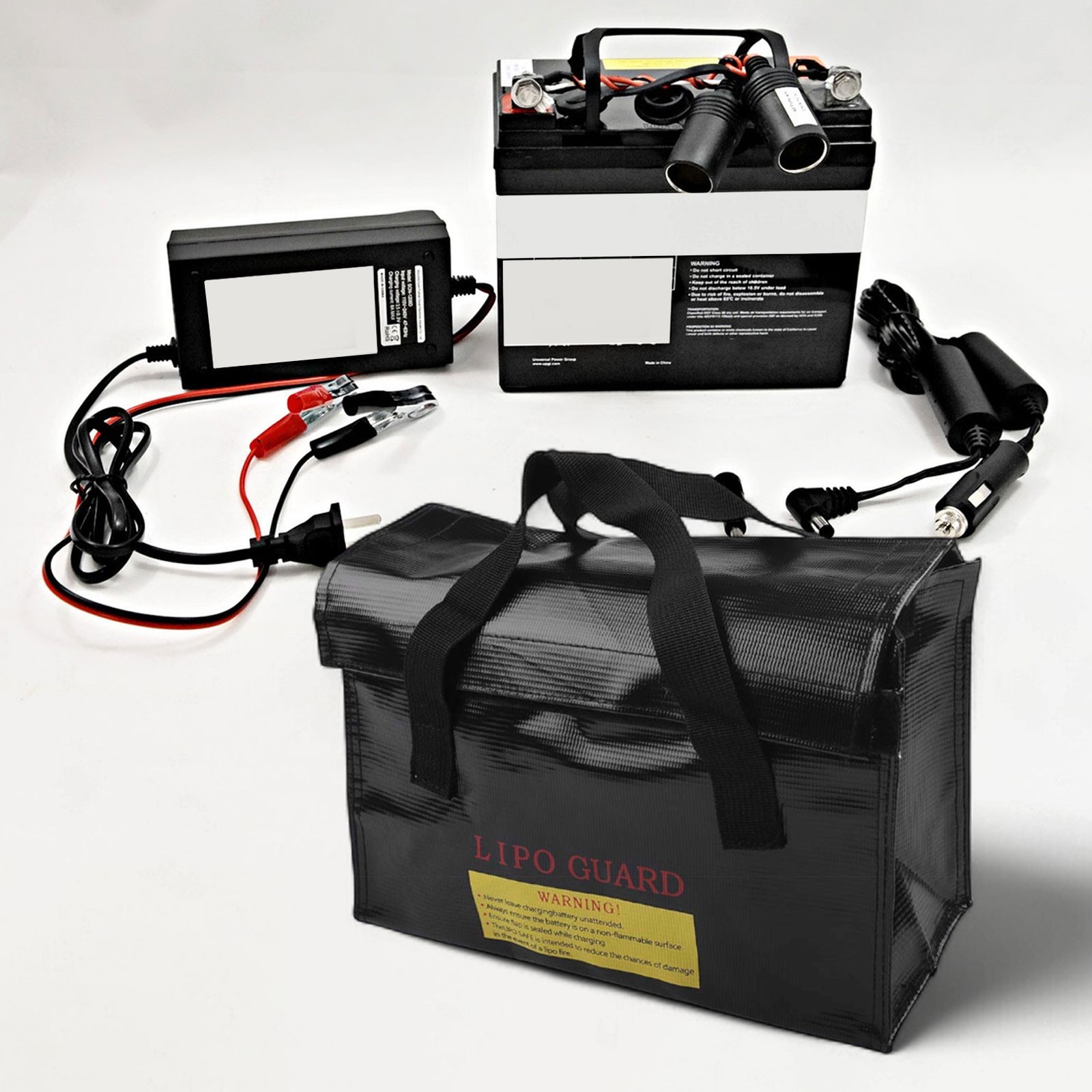 Fire Resistant Battery Storage Bag for Charging Lithium Ion For remote Controls