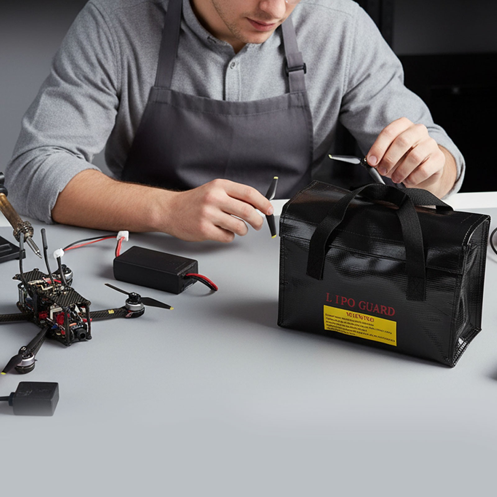 Fire Resistant Battery Storage Bag for Charging Lithium Ion For remote Controls