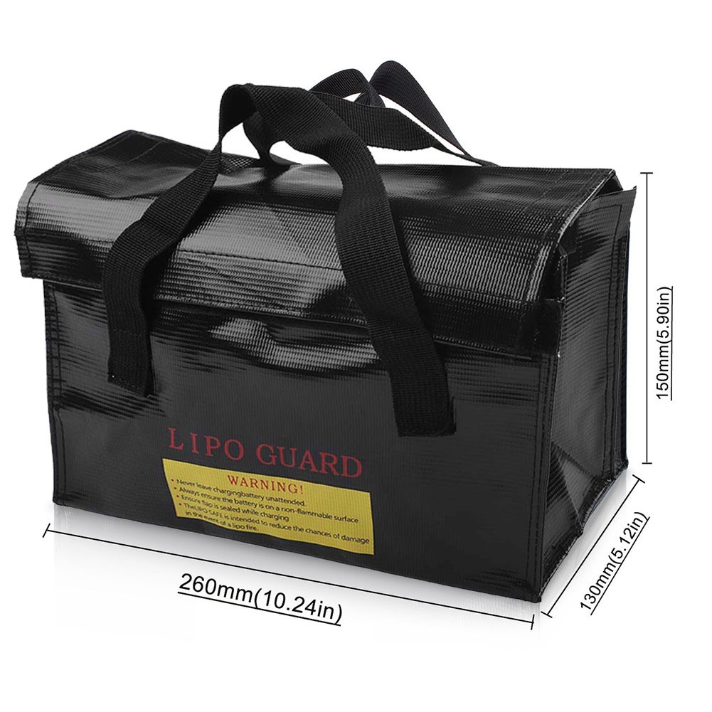 Fire Resistant Battery Storage Bag for Charging Lithium Ion For remote Controls