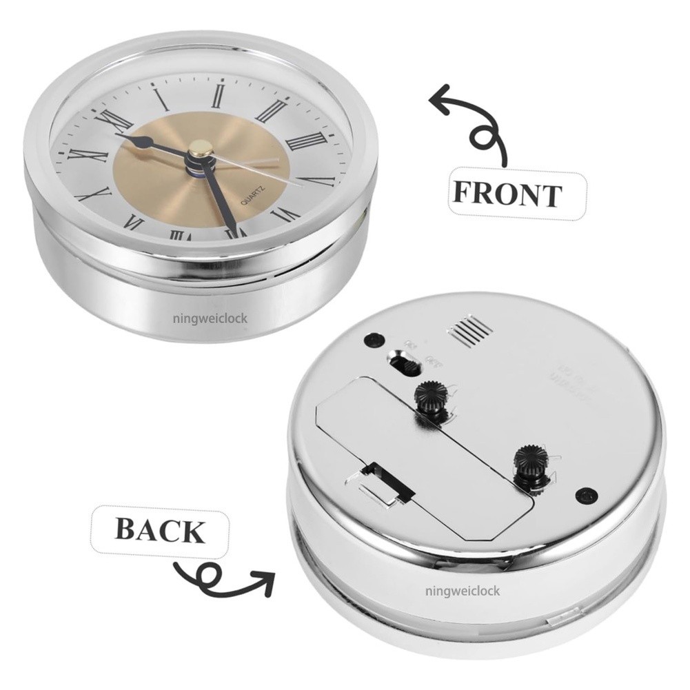 89mm Silver Gold Quartz Alarm Clock Movement for For CRYSTAL Display Projects