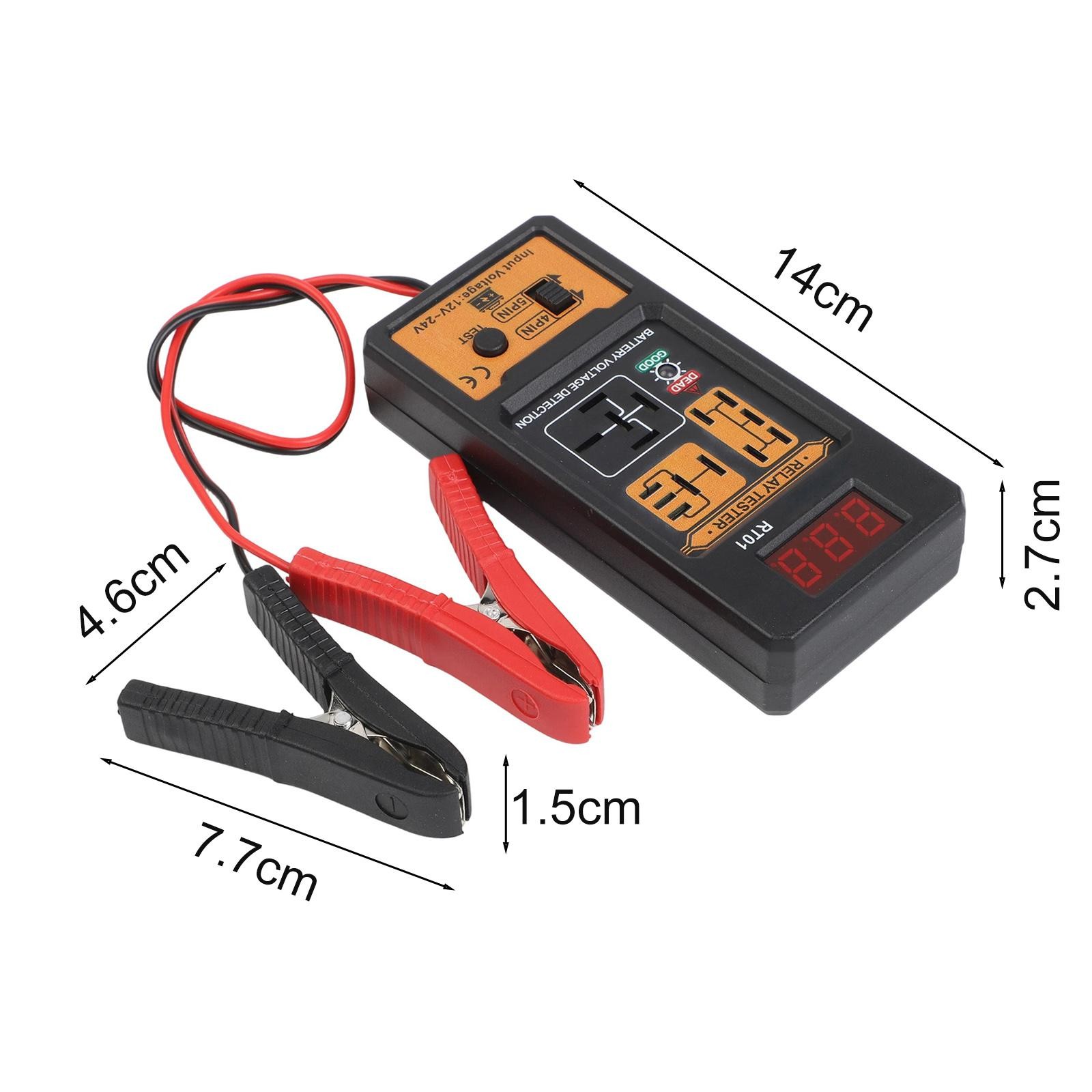 Compact Digital Relay Tester RT01 Efficient Analyzer for 12V and 24V Relays