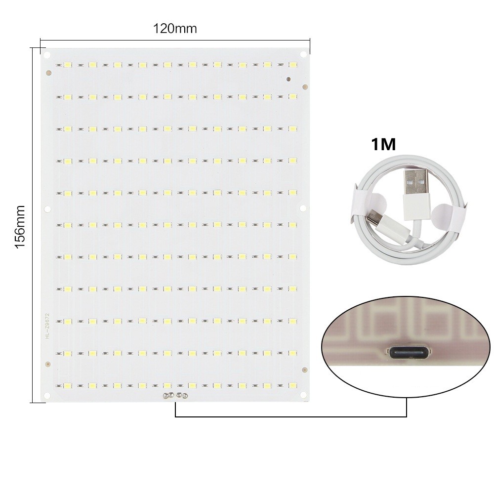 LED Backlight Panel for 3D Printer For BAMBU with USB C Cable 144 by 108mm