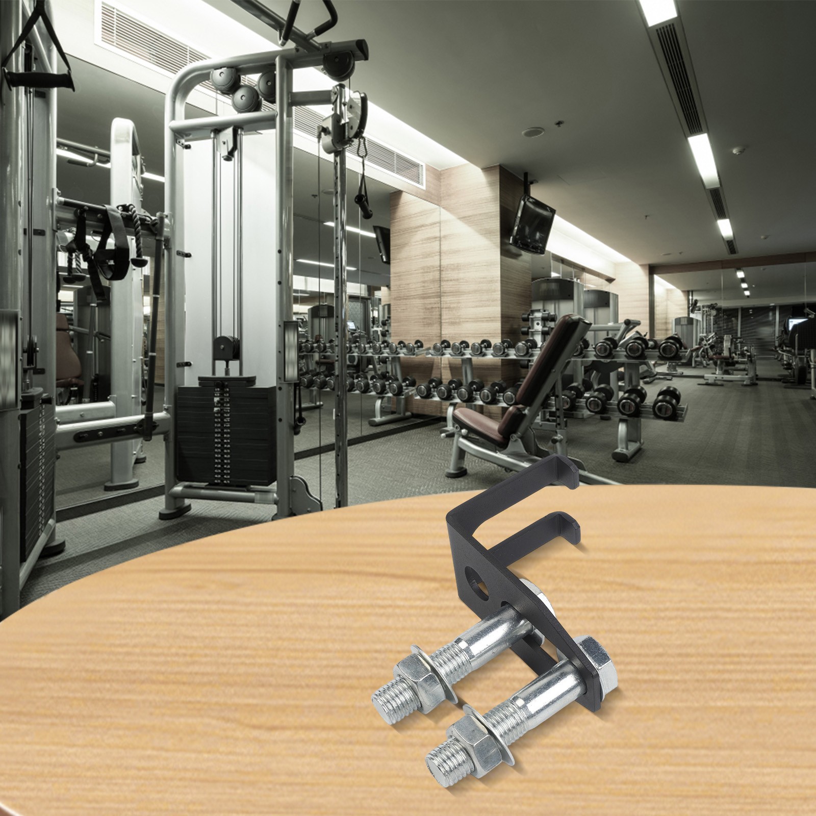 Home Gym Barbell Storage Hook Hanging Rack Mounted for Squat Rack Posts
