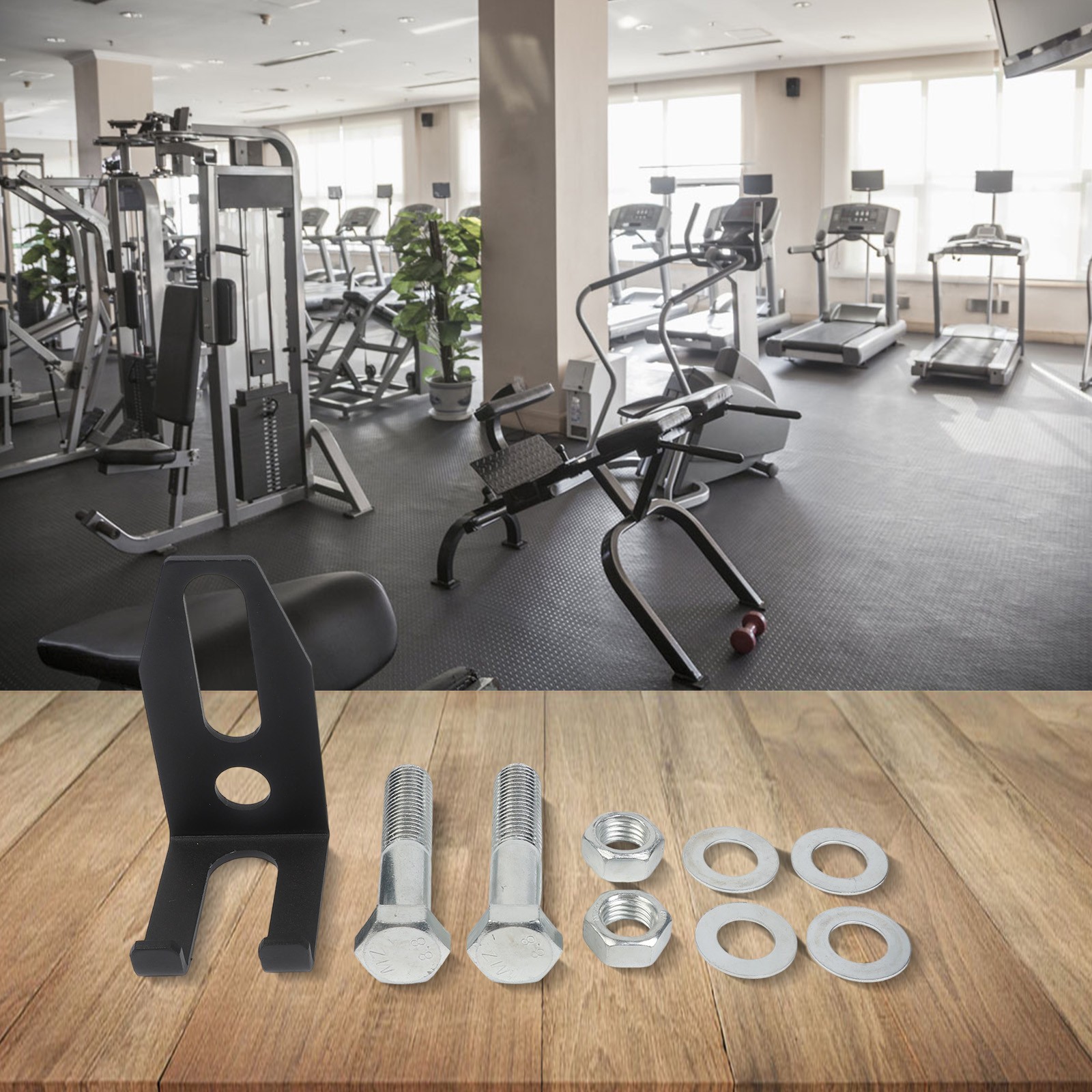 Home Gym Barbell Storage Hook Hanging Rack Mounted for Squat Rack Posts