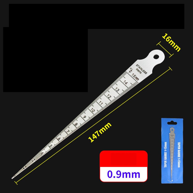 115mm Stainless Steel Taper Gauge with Both Metric and Inch Measurements