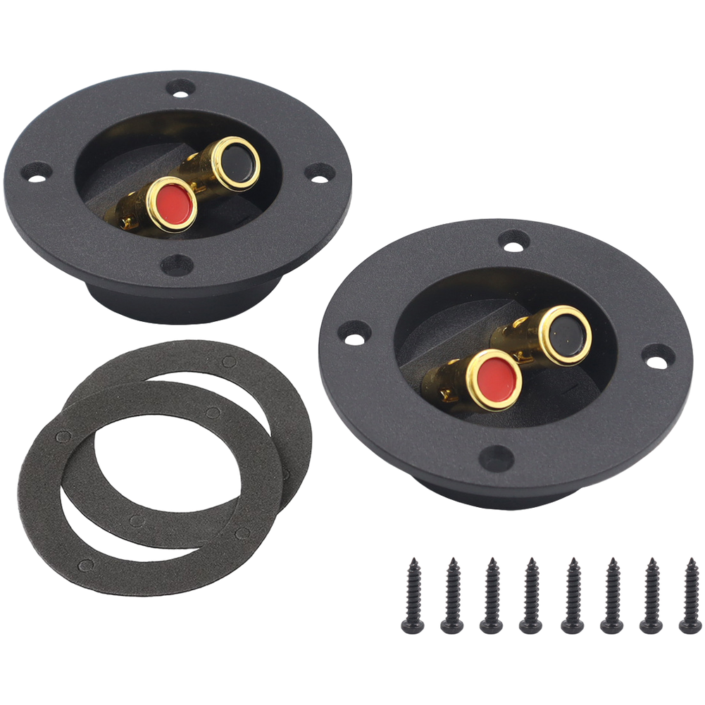 24 PCS Gold Plated Terminal Cup Connector Box Push Type for Car Audio Speakers