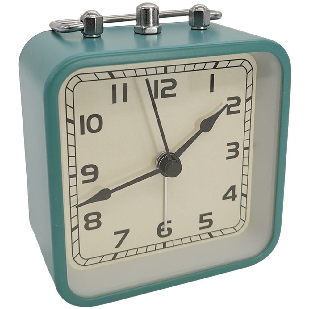 Square Metal Alarm Clock 3 5 Inch with Night Light and Portable Design - Picture 21 of 24