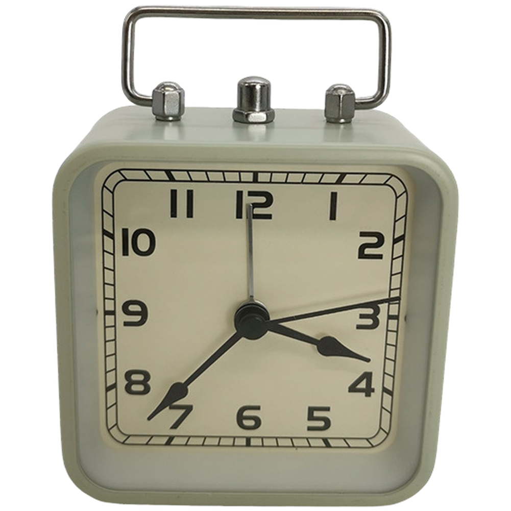 Square Metal Alarm Clock 3 5 Inch with Night Light and Portable Design - Picture 20 of 24