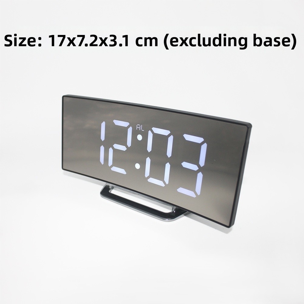 LED Alarm Clock Snooze Function For Bedroom For Office Desk Silent Design