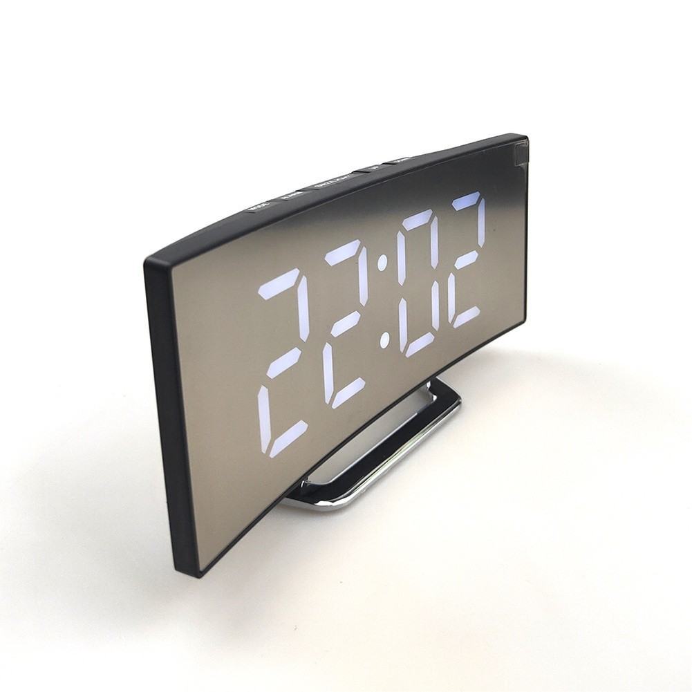 LED Alarm Clock Snooze Function For Bedroom For Office Desk Silent Design