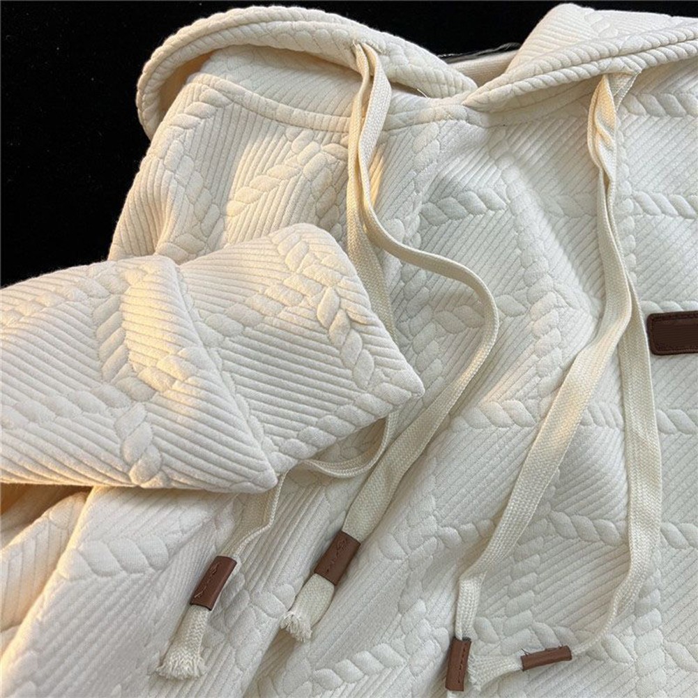 Loose Sweatshirt Plaid Hoodie Hooded Neckline Plaid Pattern Relaxed Fit - Picture 24 of 24