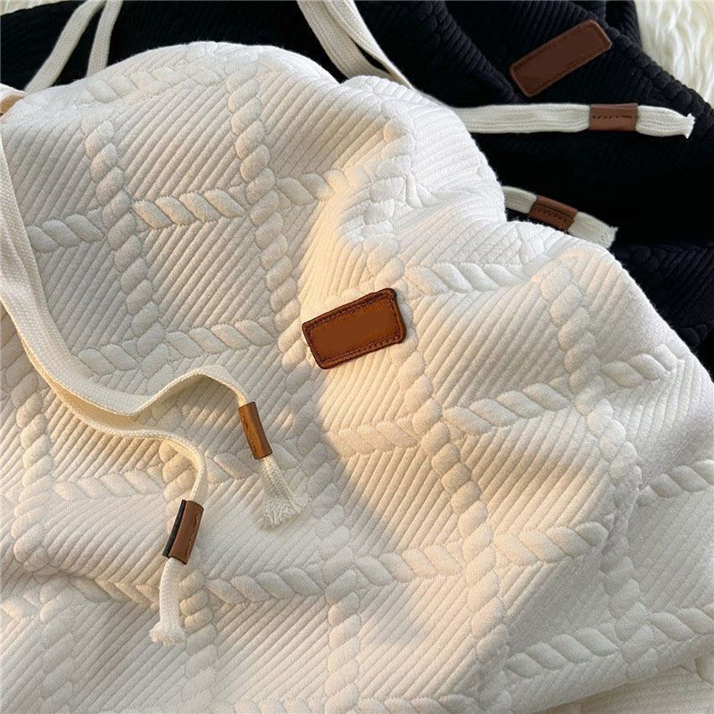 Loose Sweatshirt Plaid Hoodie Hooded Neckline Plaid Pattern Relaxed Fit - Picture 22 of 24