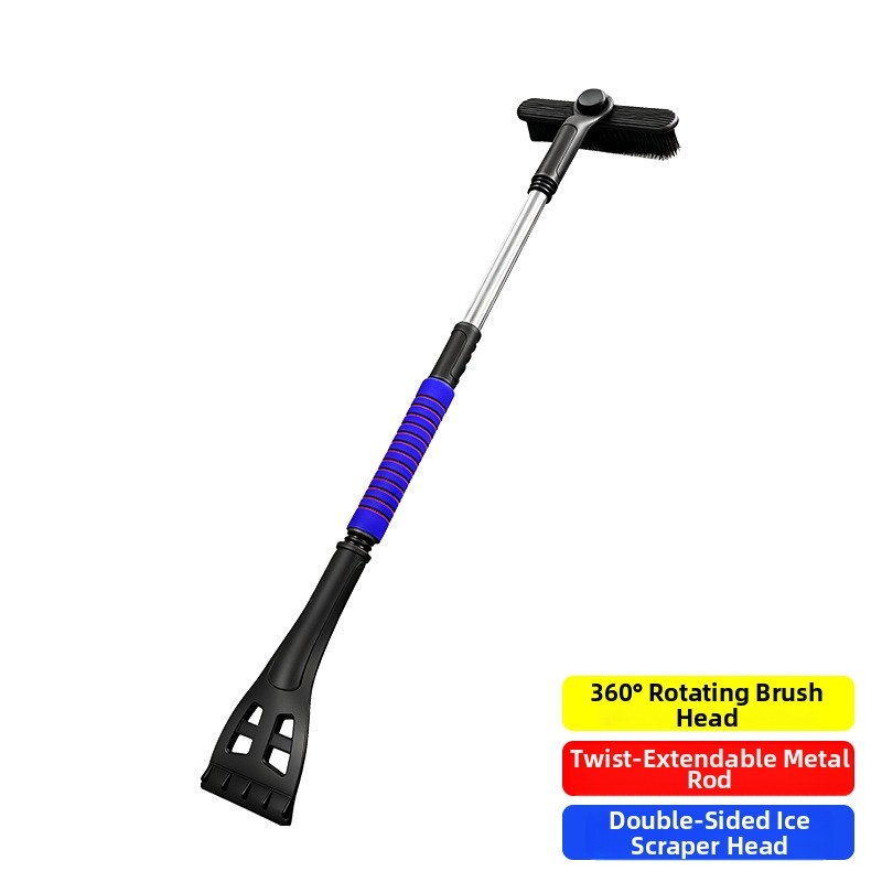 Snow Removal Tool for Cars with Telescopic Handle and Rotatable Brush Head - Picture 22 of 26