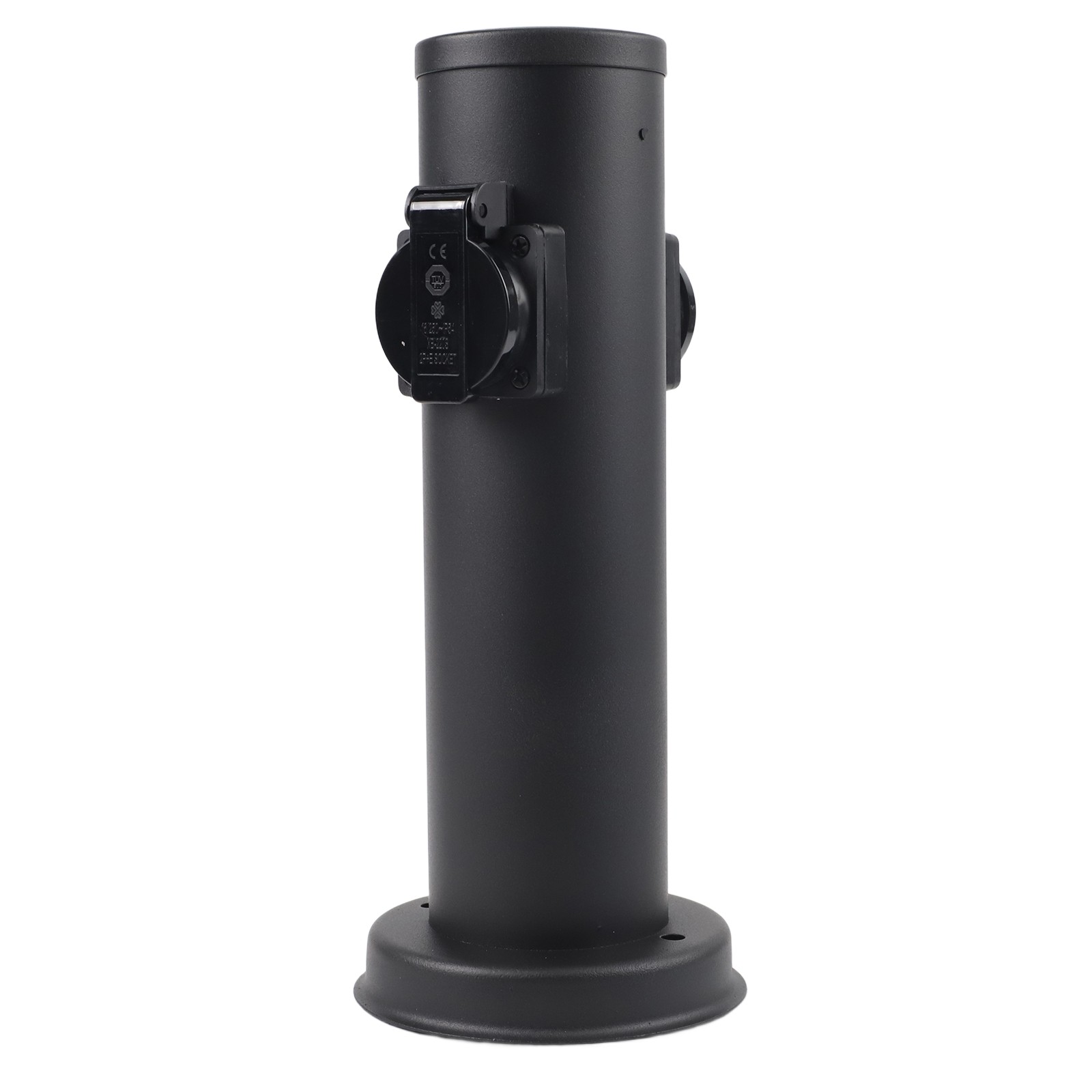 2 Way Stainless Steel Garden Socket Column For Outdoor Use Anthracite Round