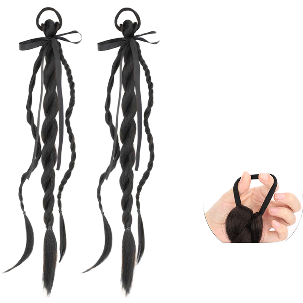 For Women Hair Bundles Double Ponytail with High Temperature Wire Twist Braids - Picture 10 of 13