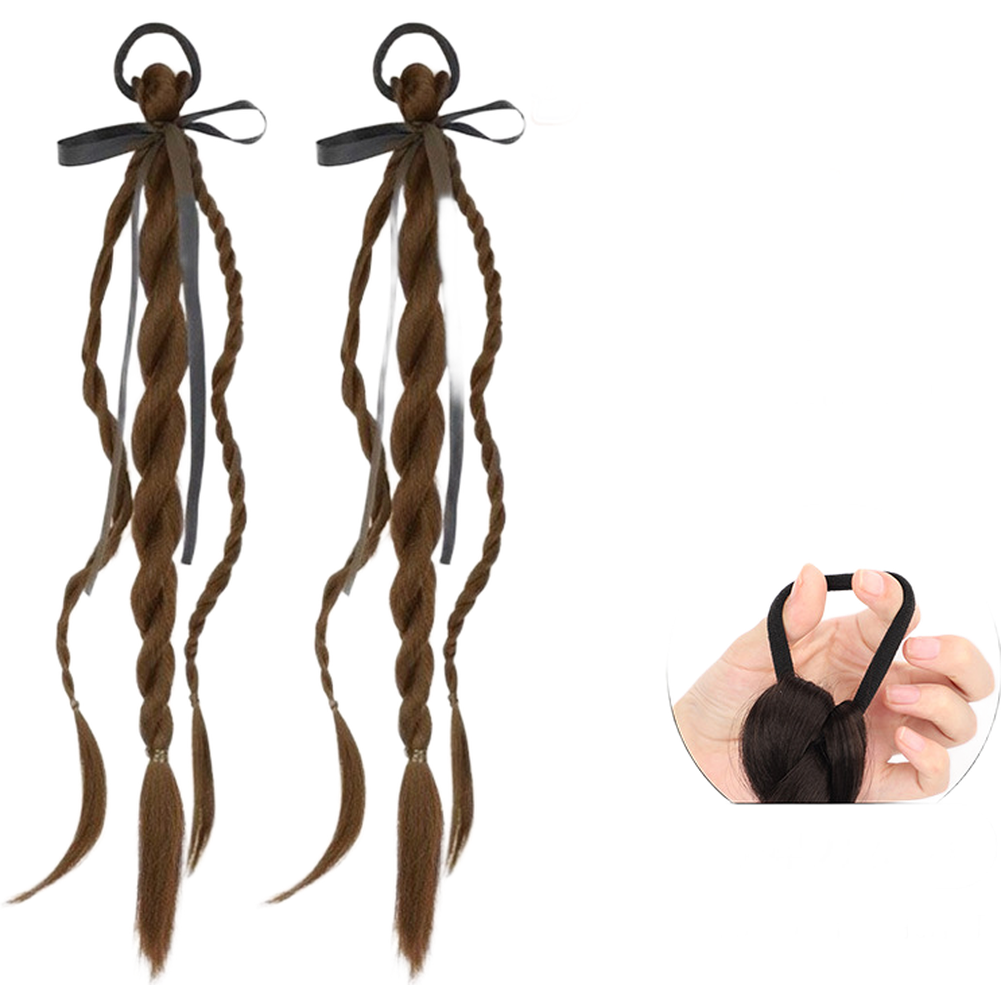 For Women Hair Bundles Double Ponytail with High Temperature Wire Twist Braids - Picture 13 of 13