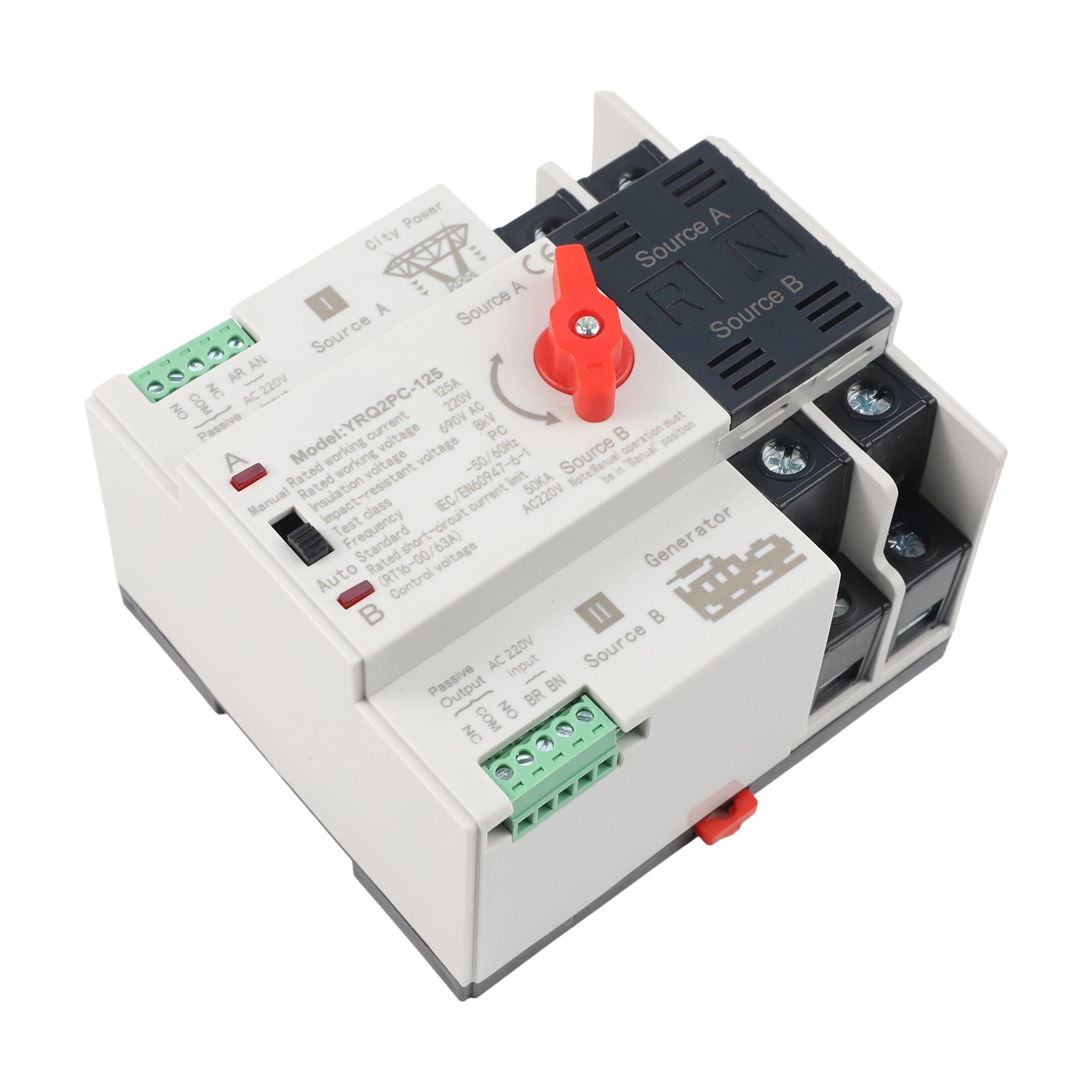 Transfer Switch Changeover Switch Indoor & Outdoor AC 220V Transfer Switch