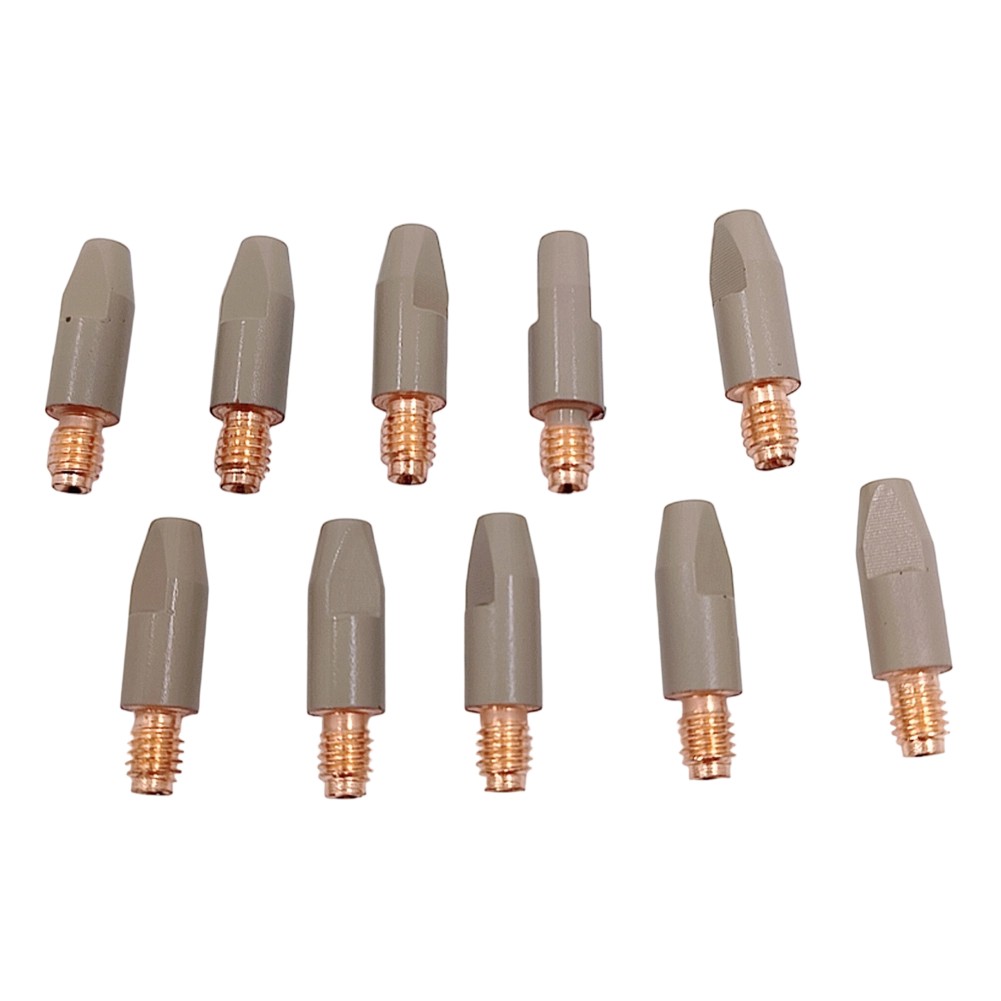 10PC 24KD Welding Torch Contact Tips Copper Coated Gas Nozzle MIG 0 8 0 9 1 0