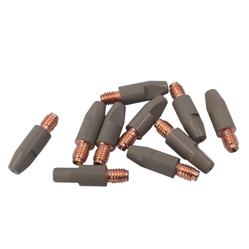 10PC 24KD Welding Torch Contact Tips Copper Coated Gas Nozzle MIG 0 8 0 9 1 0