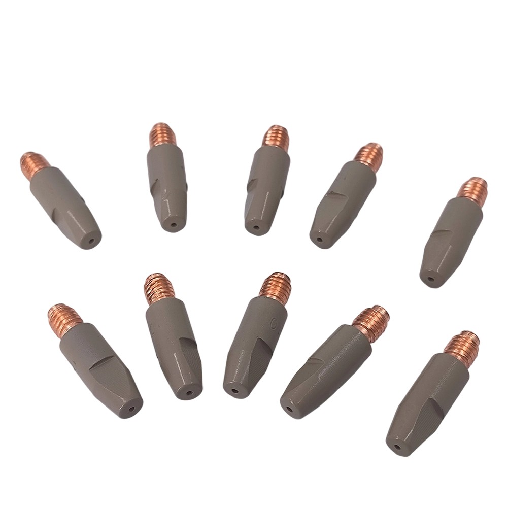10PC 24KD Welding Torch Contact Tips Copper Coated Gas Nozzle MIG 0 8 0 9 1 0