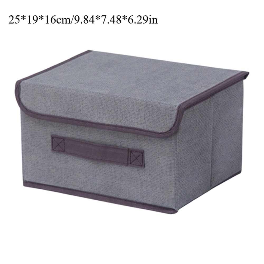 Non Woven Fabric Storage Box Foldable with Dustproof Lid for Clothing and Toys - Picture 16 of 25