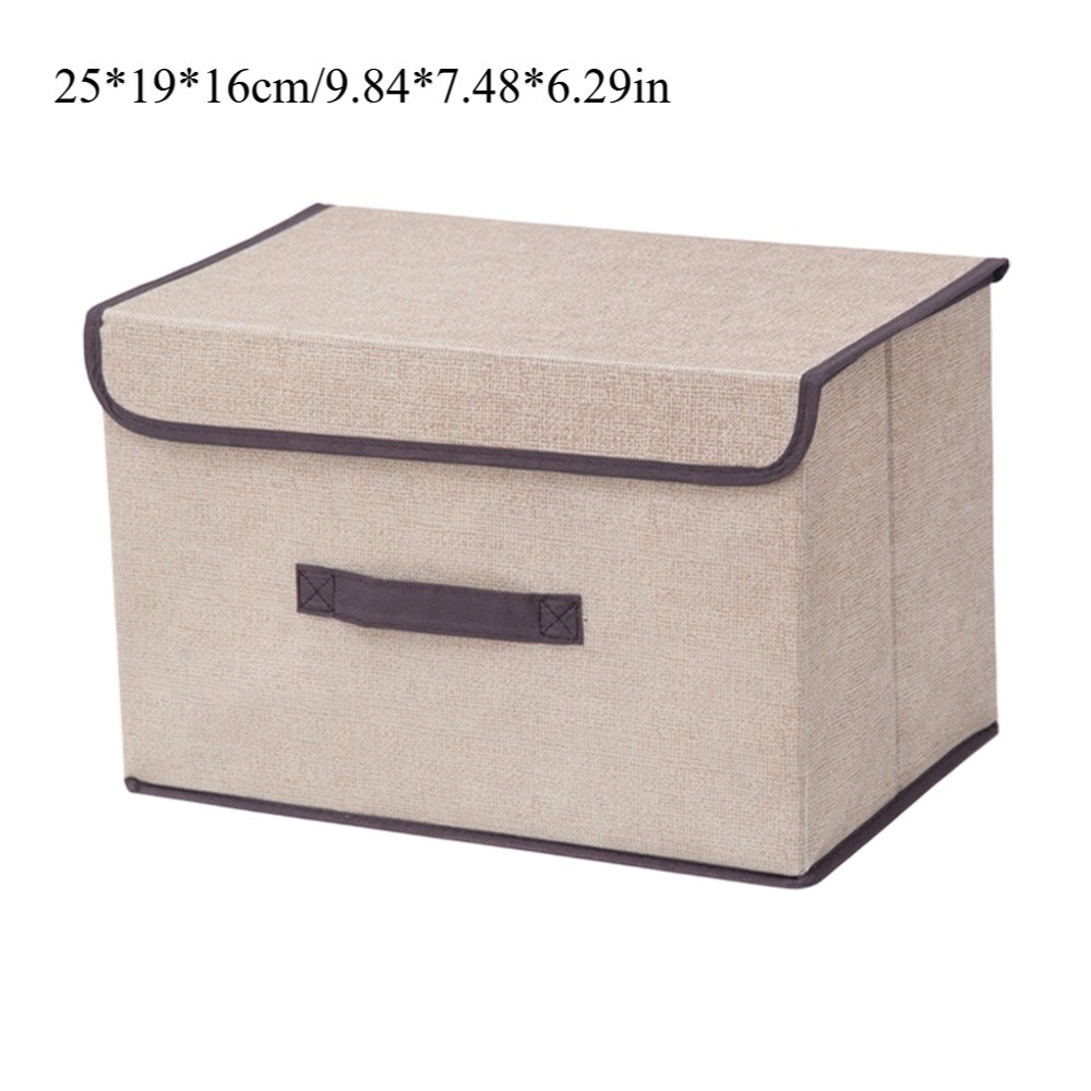 Non Woven Fabric Storage Box Foldable with Dustproof Lid for Clothing and Toys - Picture 18 of 25