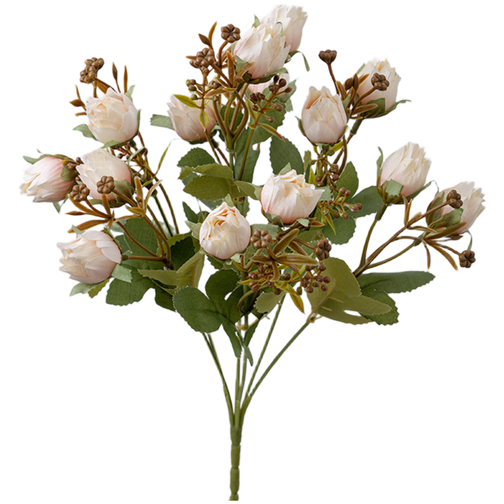 Artificial Bouquet 35cm Height with Fabric Flowers for Wedding and Home